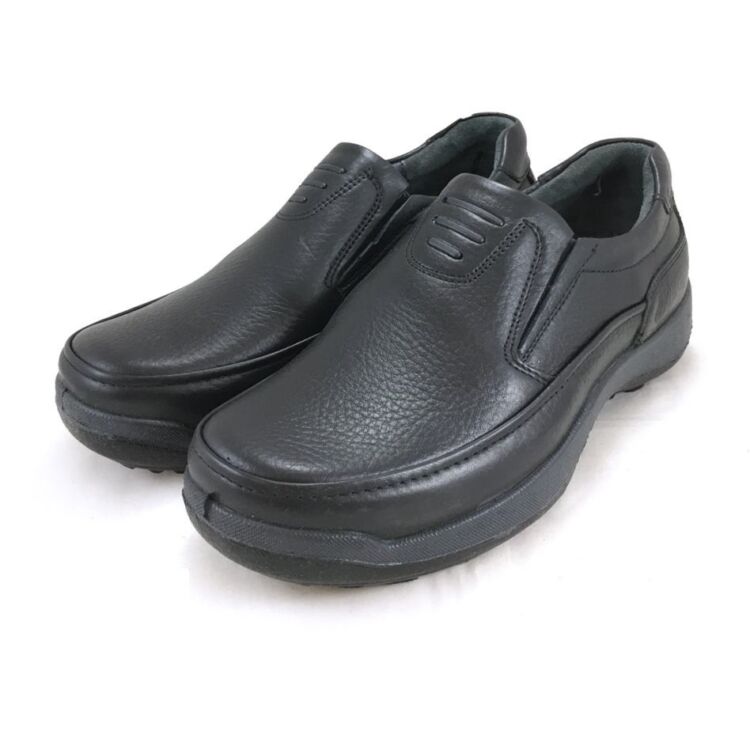 کفش روزمره مردانه کفش فرزین موناکو بی بند مشکی(2221)